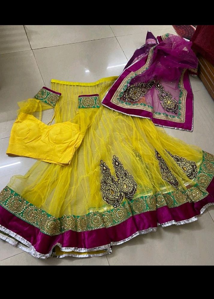 Yellow Lehenga Choli with Dupatta