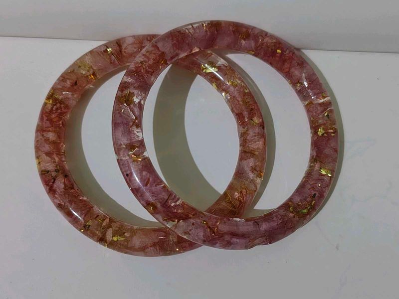 Resin Flower Bangles