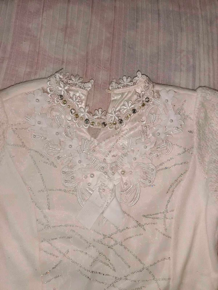 Vintage Embellished Collar Top