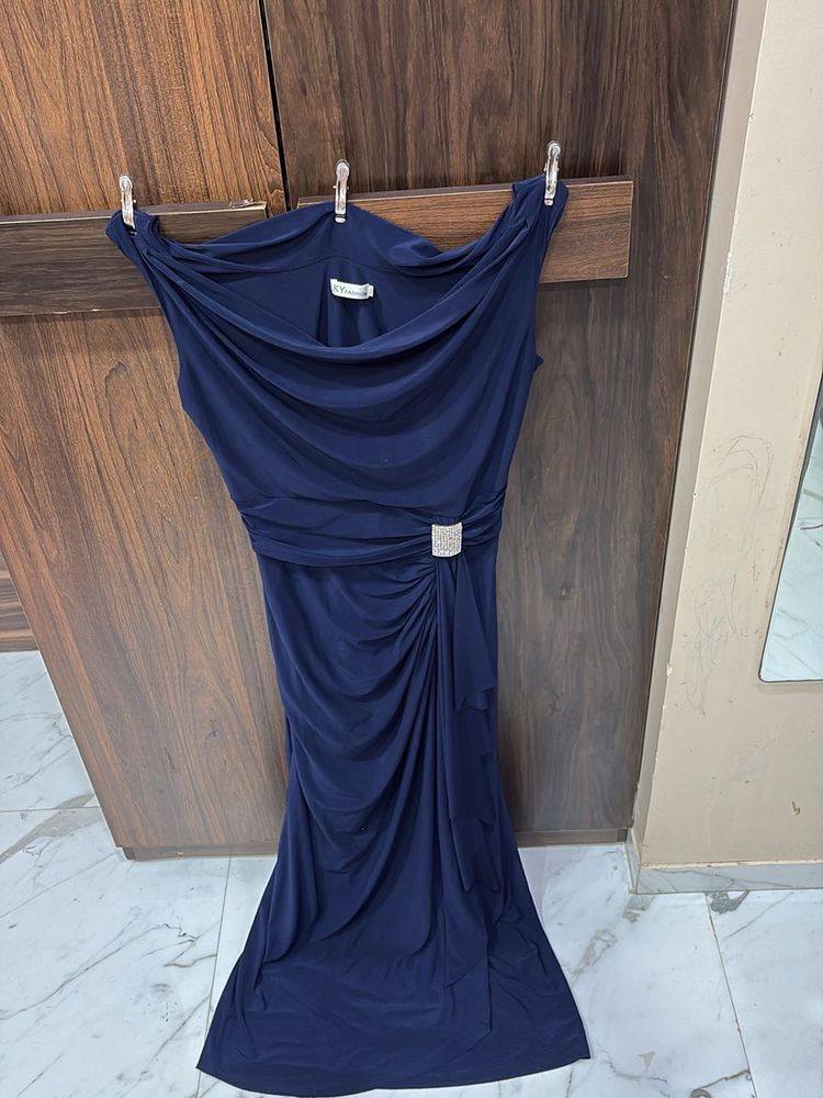 Elegant Navy Blue Dress