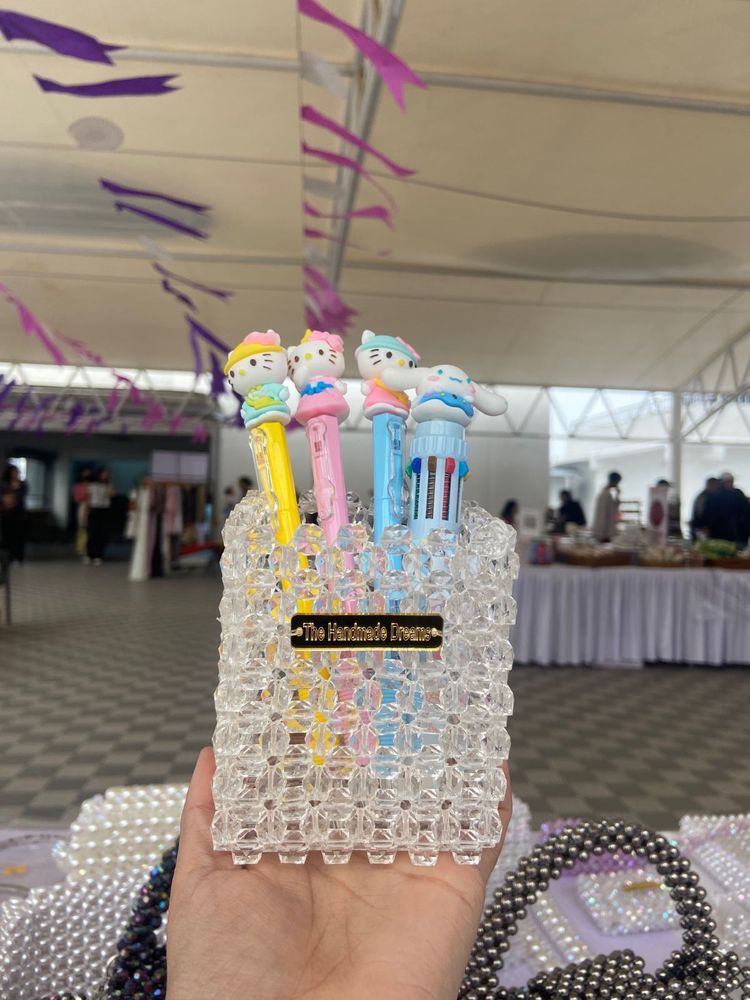 THD Handmade Beaded Pen Organizer