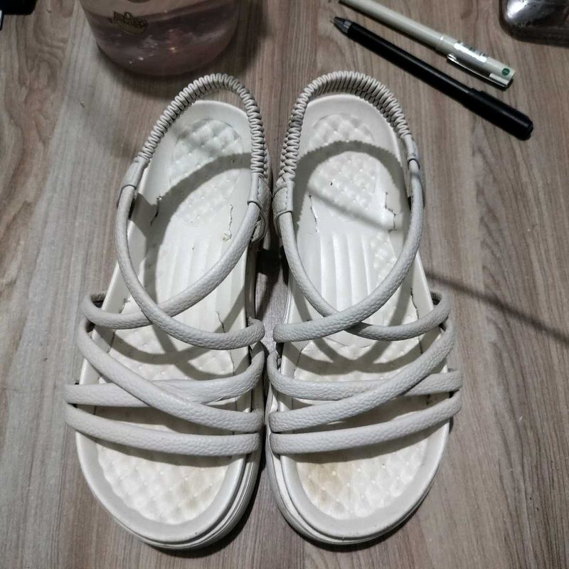 White Multi-Strap Sandals