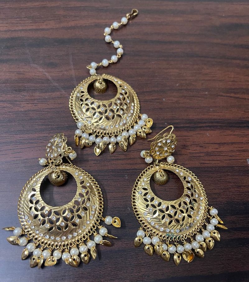 Gold Plated Indian Jewelry Set
