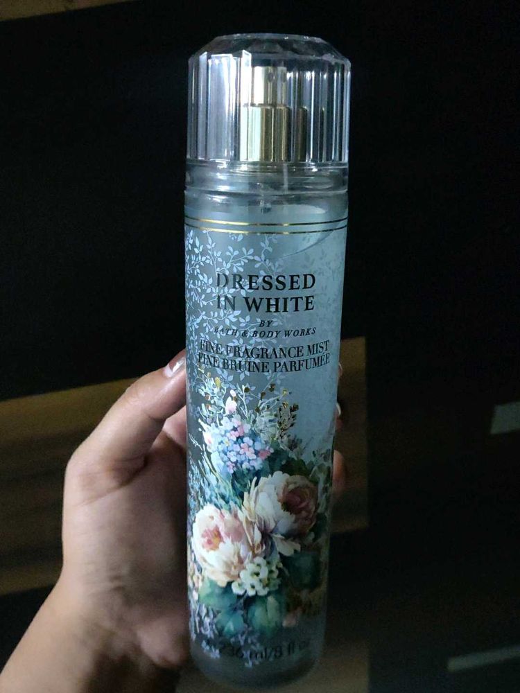 Bbw Dressed In White Body Mist