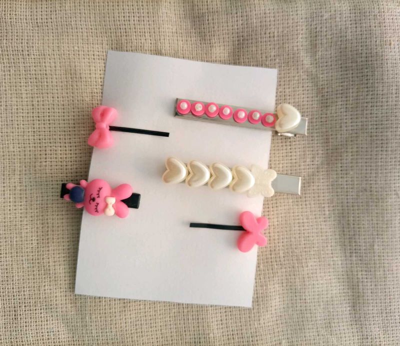 Korean Hair Clips Combo 💗🌷✨
