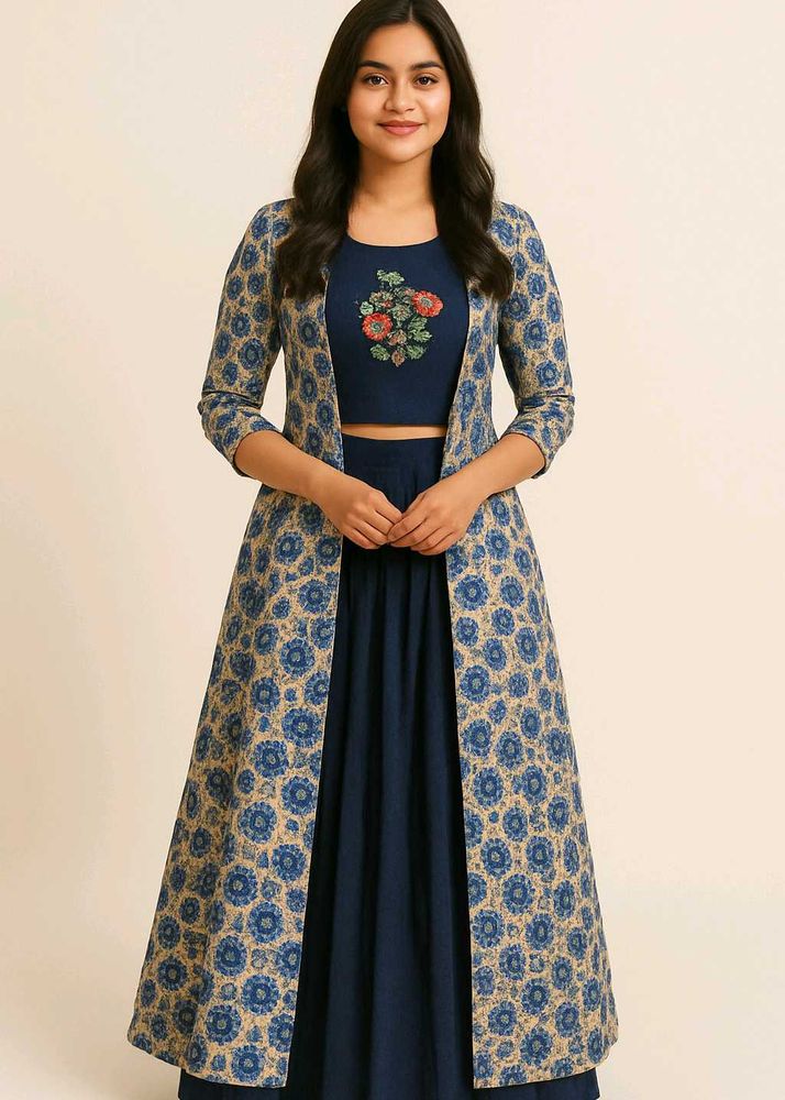 Floral Jacket &amp; Skirt Set