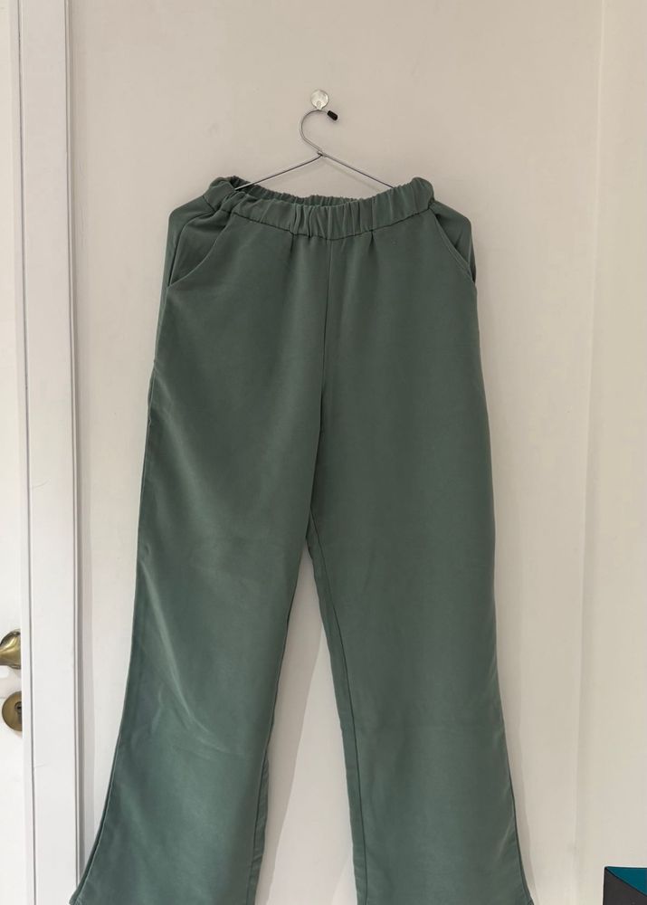 Green Wide Leg Lounge Pants