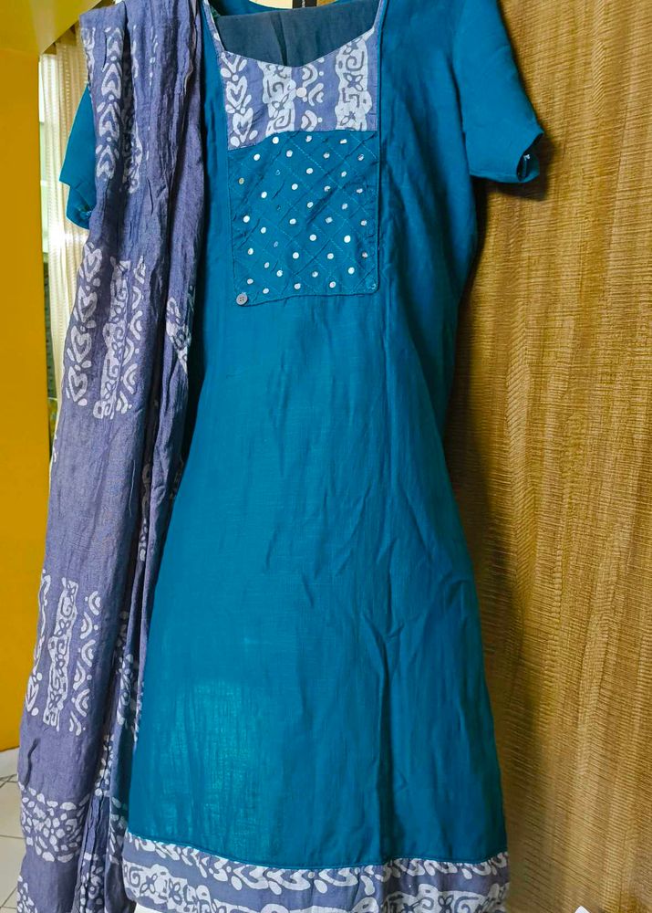 Rama Green Cotton Suit Boutique Made