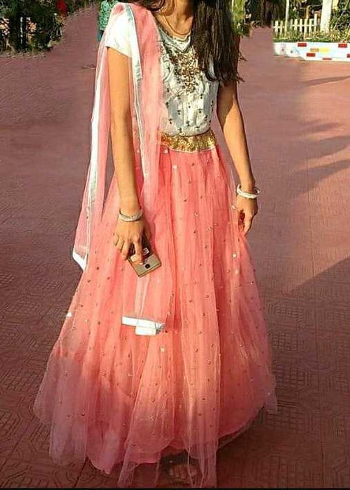 Gorgeous Pink Crop top, Lehenga Choli Set