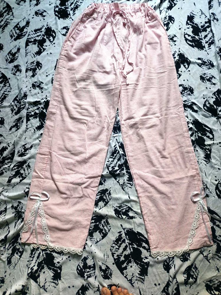 Pink Striped Lounge Pants