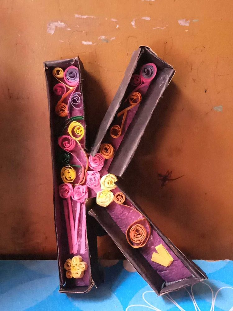 Handmade Floral Letter K