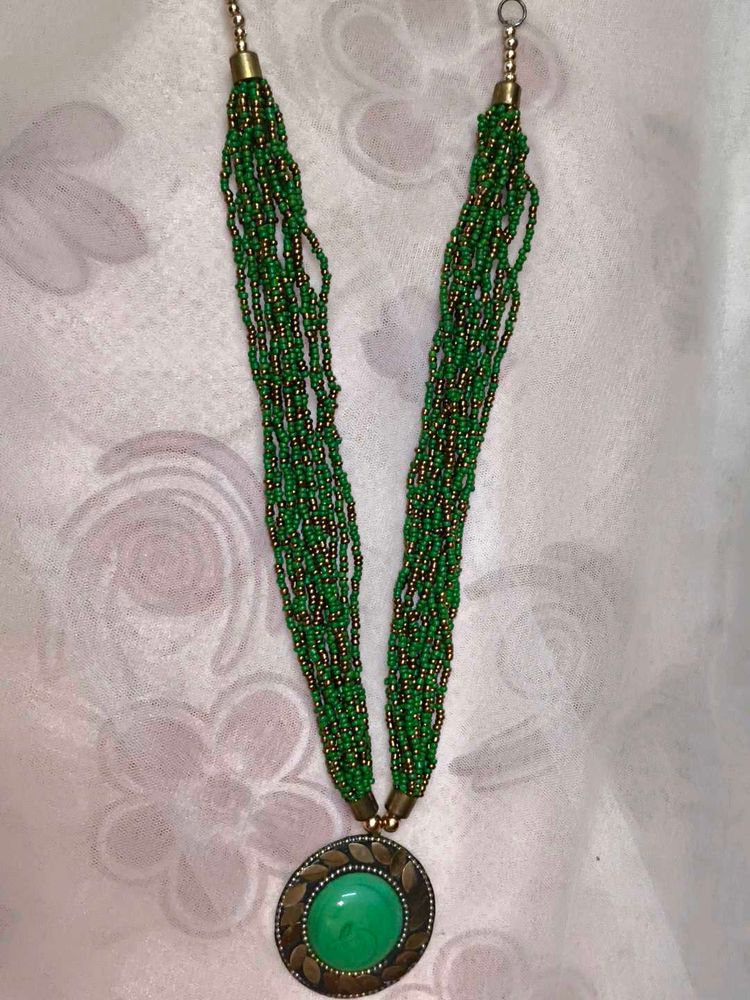 Green Beaded Necklace