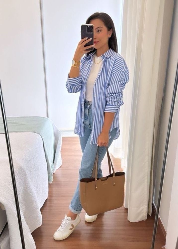 H&amp;M Pintresty 🌸Striped Oversized Shirt