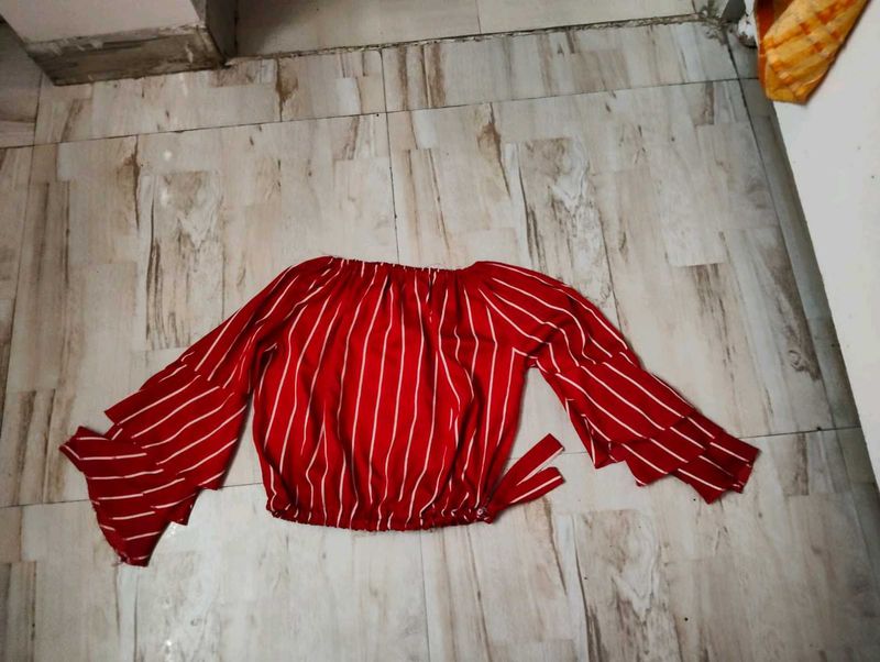 Striped Off-Shoulder Top
