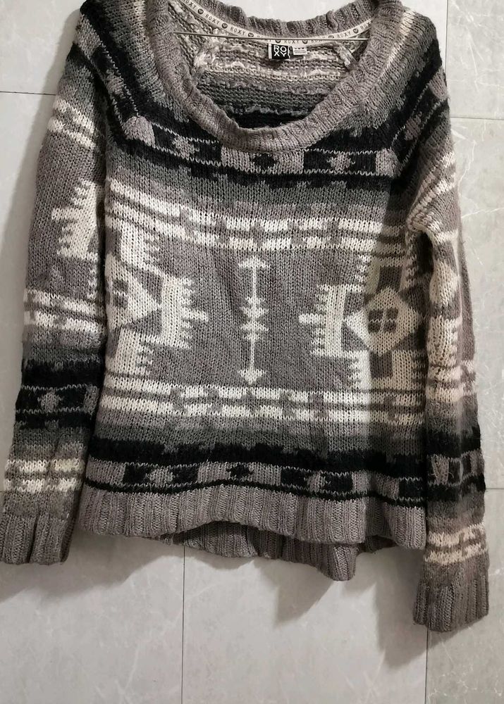 Branded  Broad Neck Sweater