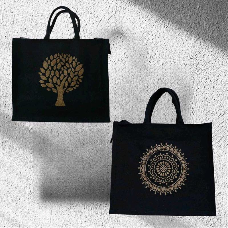 Beautiful Black Canvas Bags Combo For Women