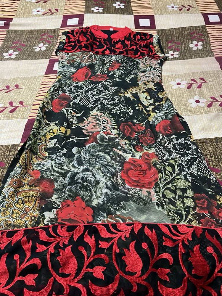 Floral Print Kurta