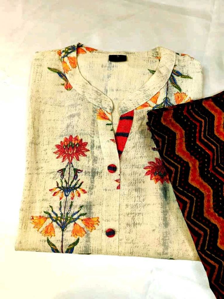 Floral Print Kurta Set