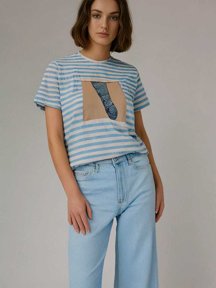 Striped Graphic Tee