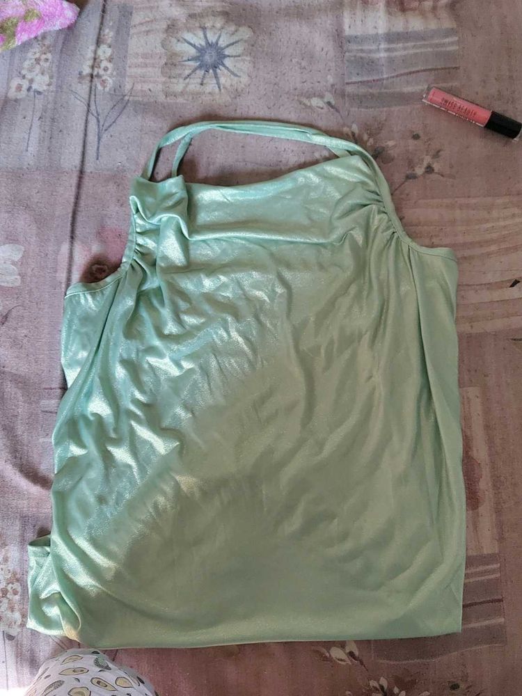 Mint Green Ruched Tank Top