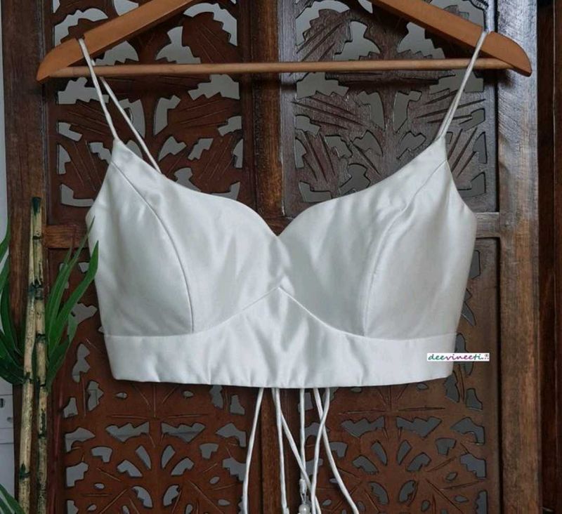 Sabyasachi Silk Padded Spaghetti Strap Drawstring