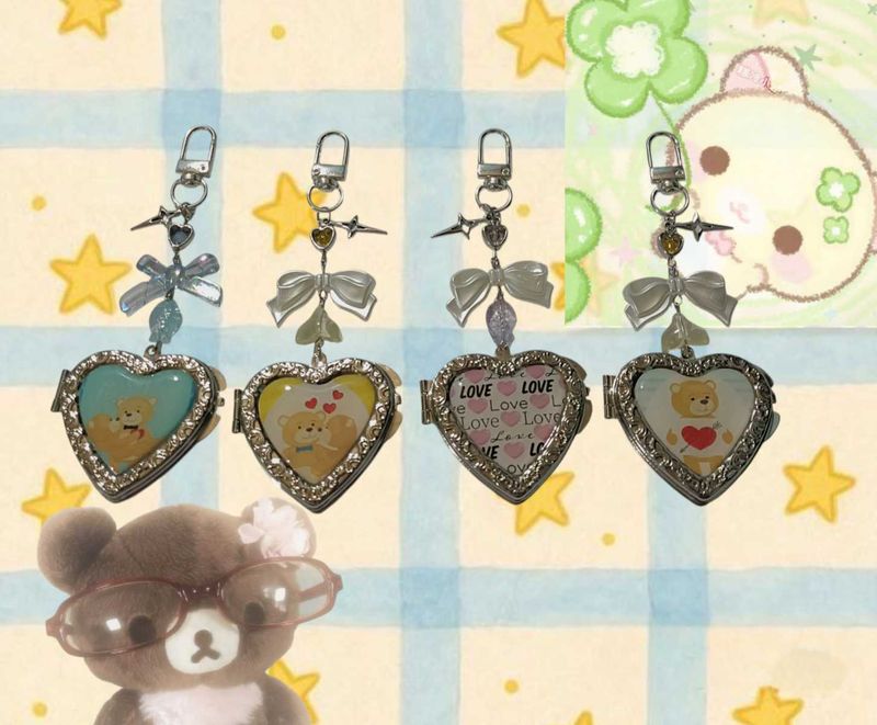 Heart Mirror Keychains