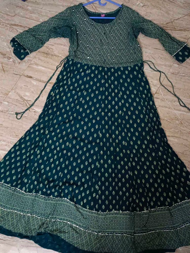 Elegant Green Printed Kurta