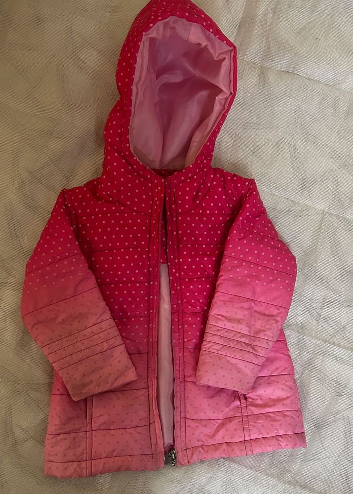 Pink Polka Dot Winter Jacket