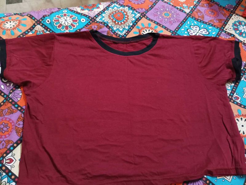 Maroon Casual T-Shirt