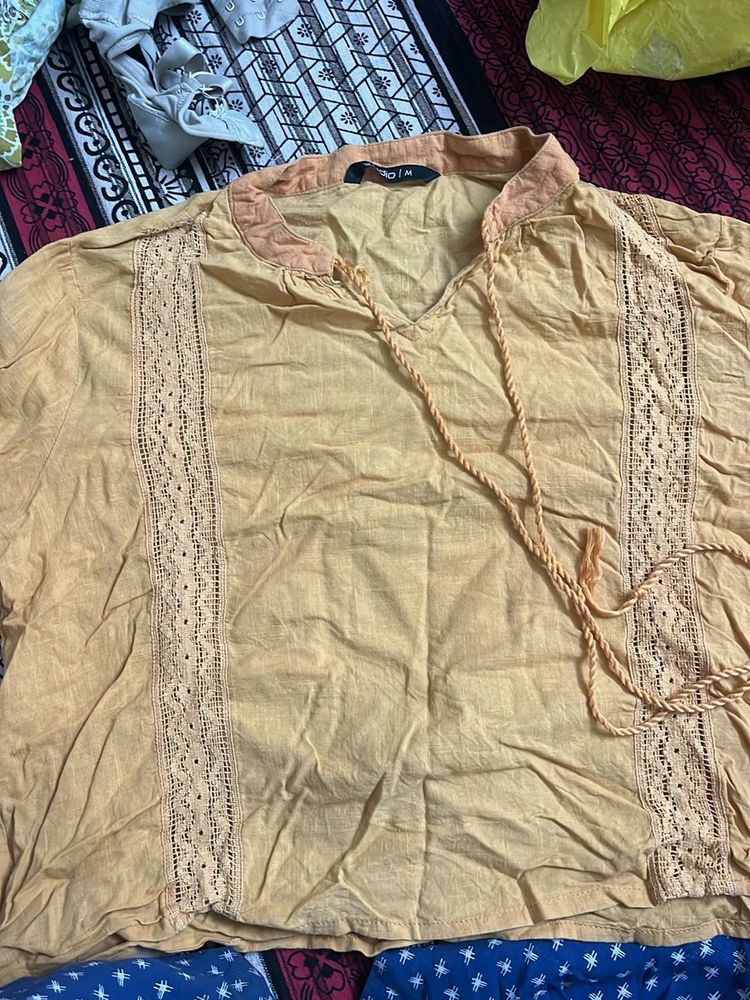 Boho Lace Detail Top