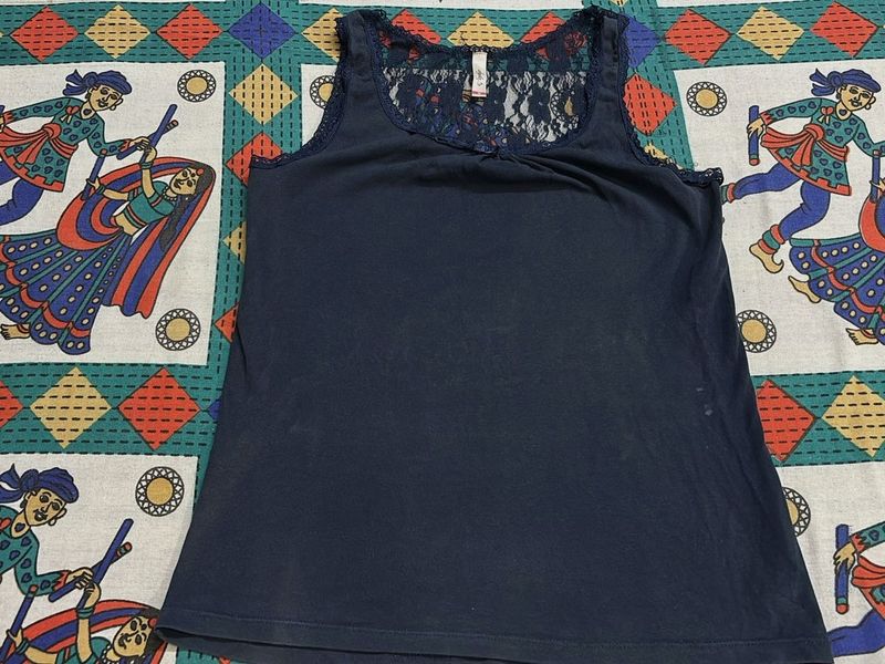 Cotton Camisole With Lace
