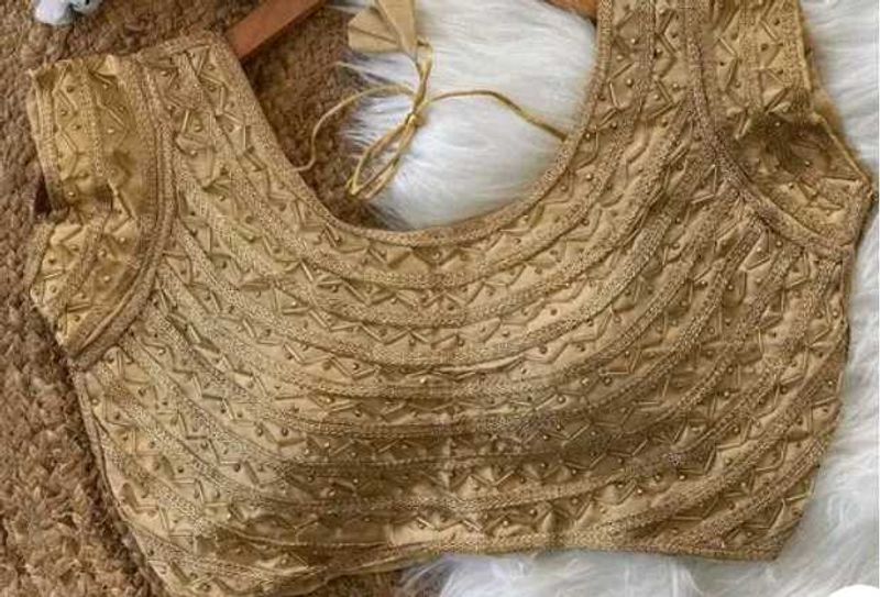 Embroidered Golden Blouse
