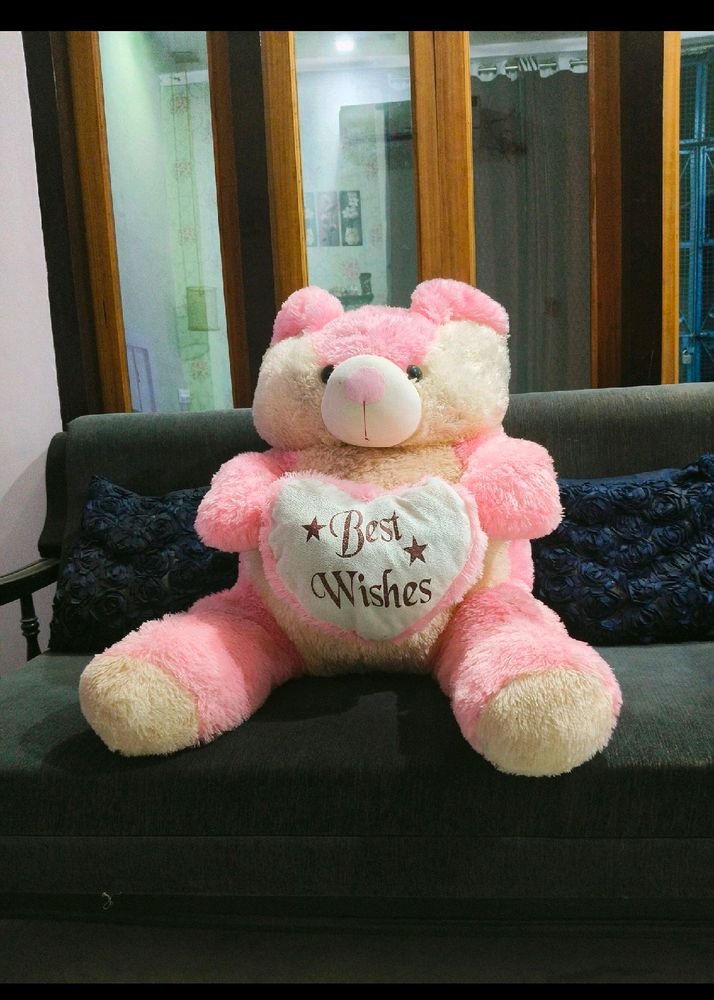 Big White And Pink Cute Teddy Bear For Girls