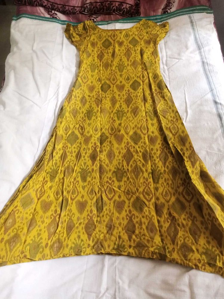 Yellow Print Kurta