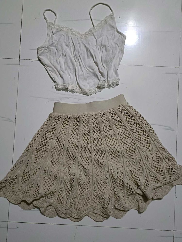 knitted Mini Skirt