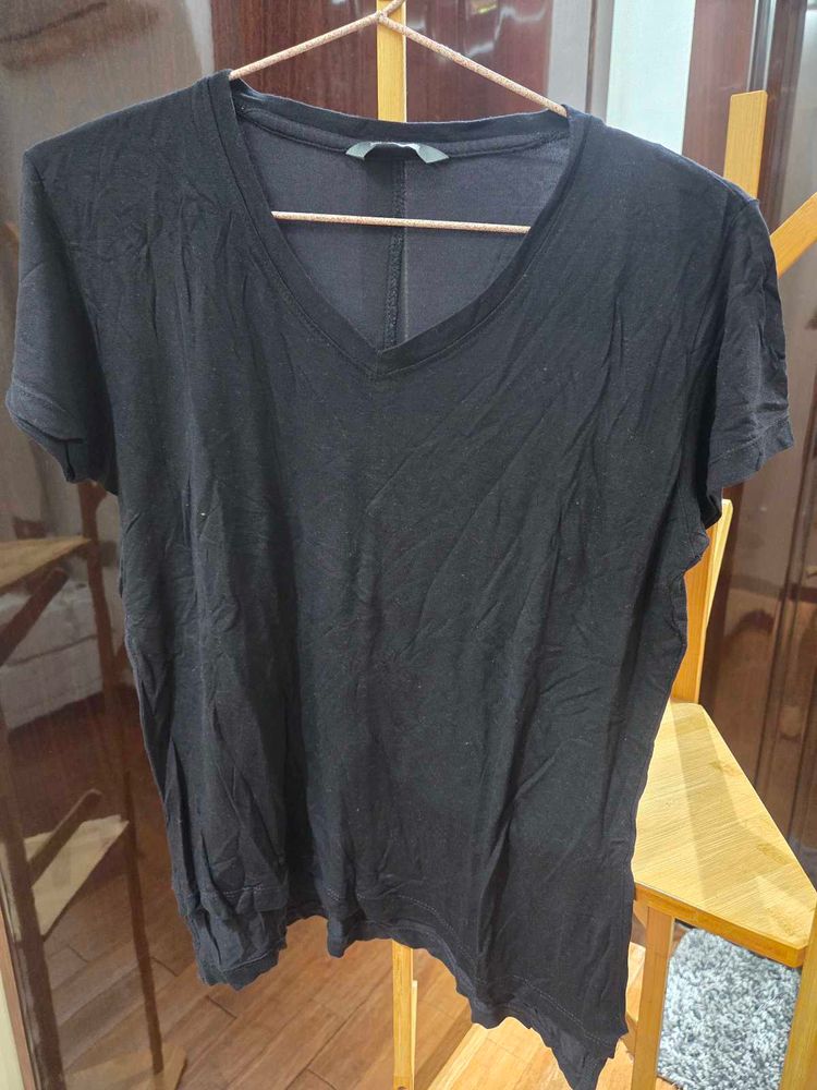 Black V-Neck T-Shirt