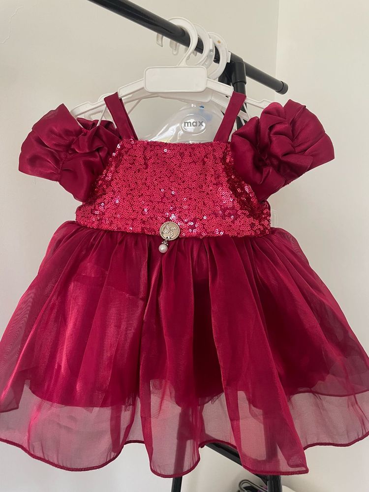 Burgundy / Wine red/ Maroon Sparkly Party Dress