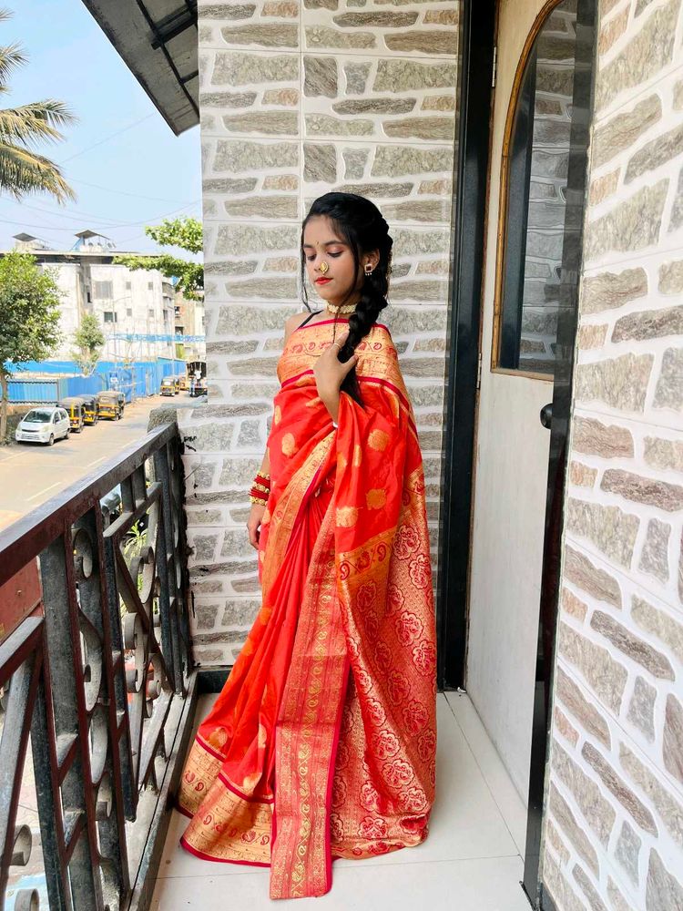 Red Banarasi Silk Saree
