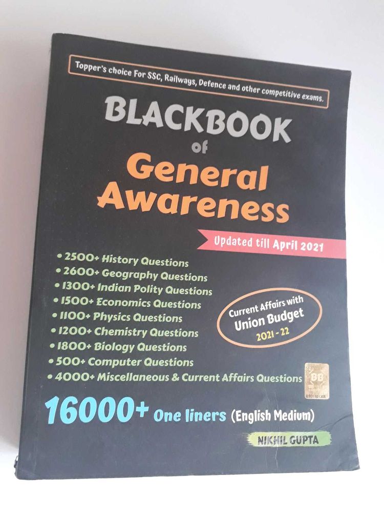 Blackbook Of General Awareness