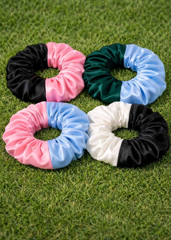 Colorful Satin Scrunchie Set (pack of 4)