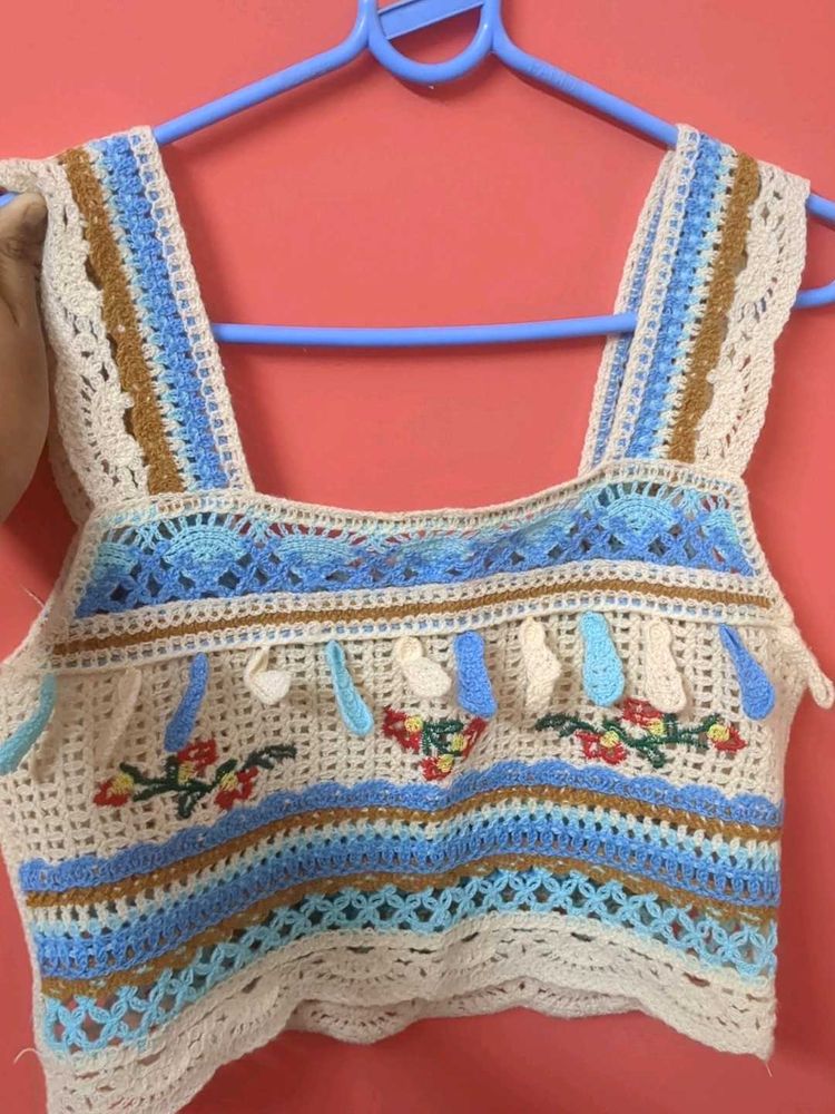 Crochet Floral Tank Top