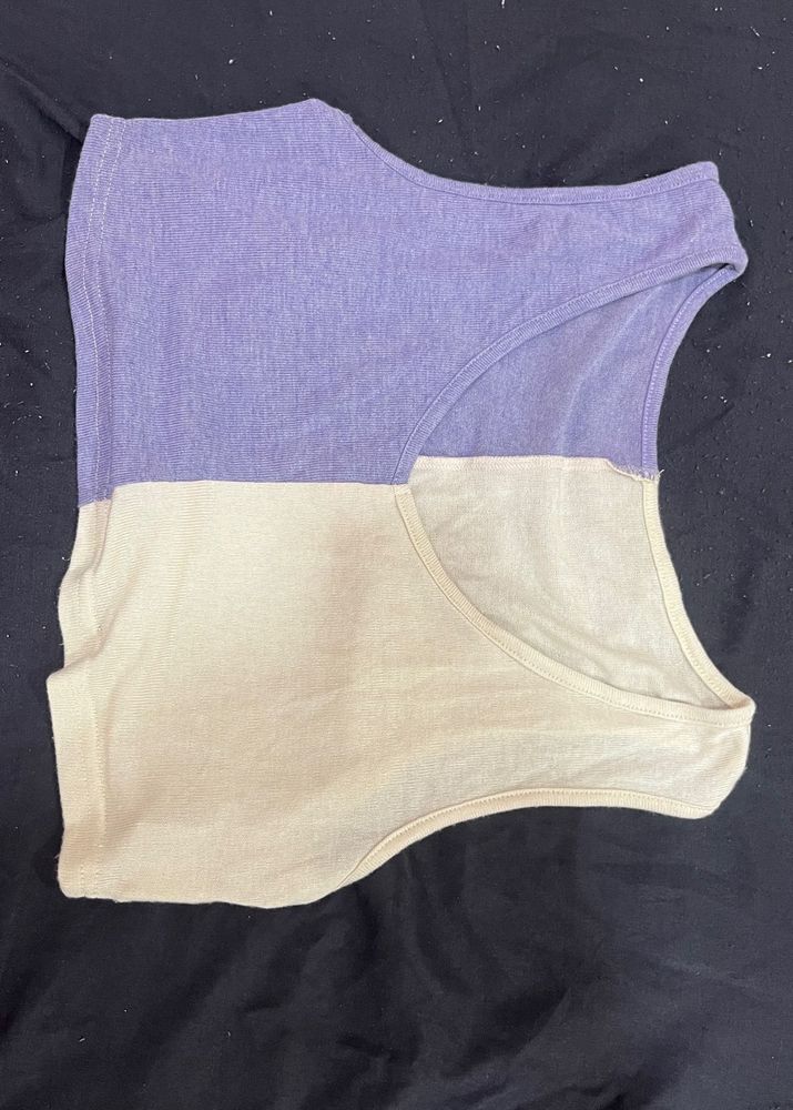Two-Tone Casual Tank Top
