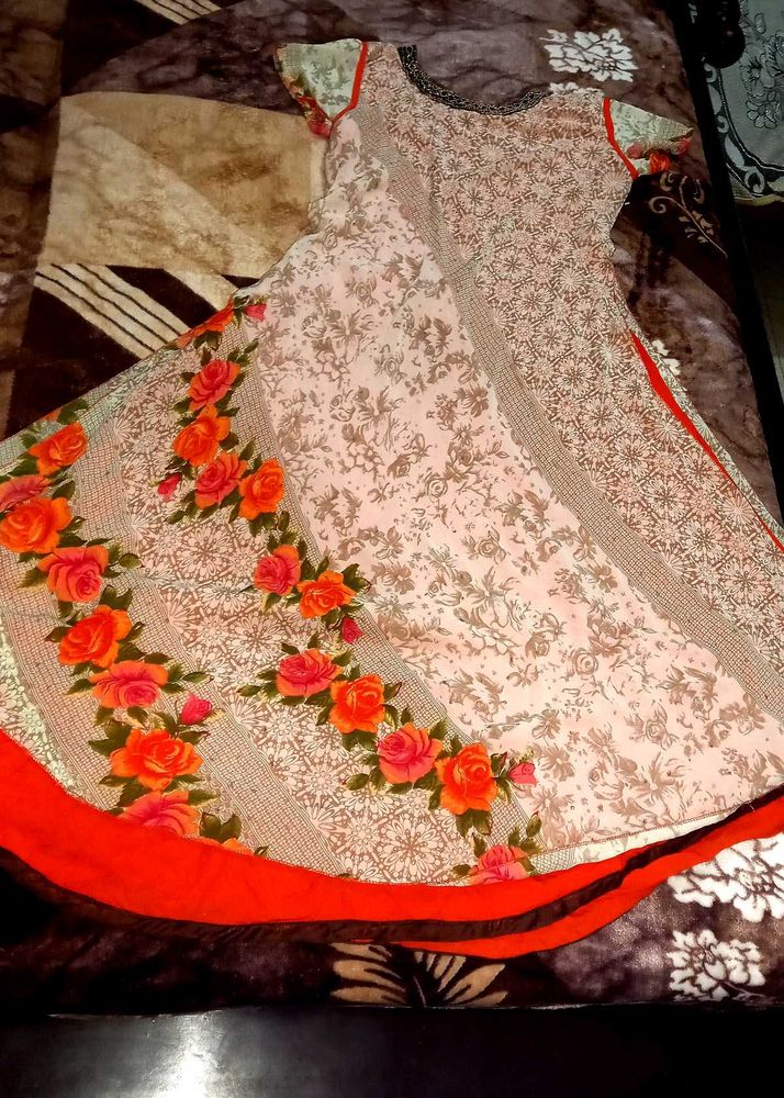 Orange Anarkali Kurta🎊