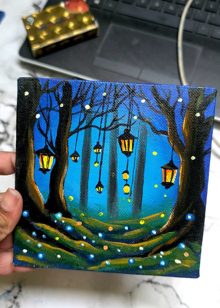 Mini Enchanted Forest Painting