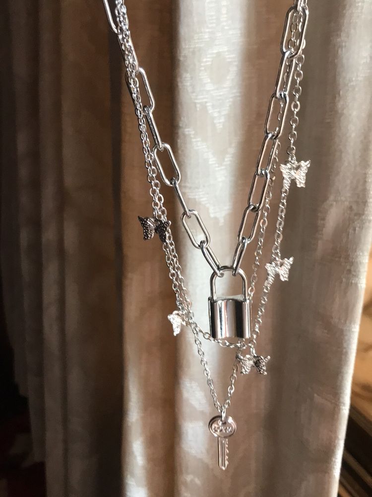 3 Layered Aesthetic Silver Chains