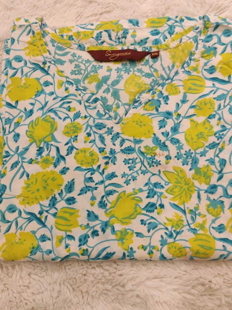 Floral Print Kurta