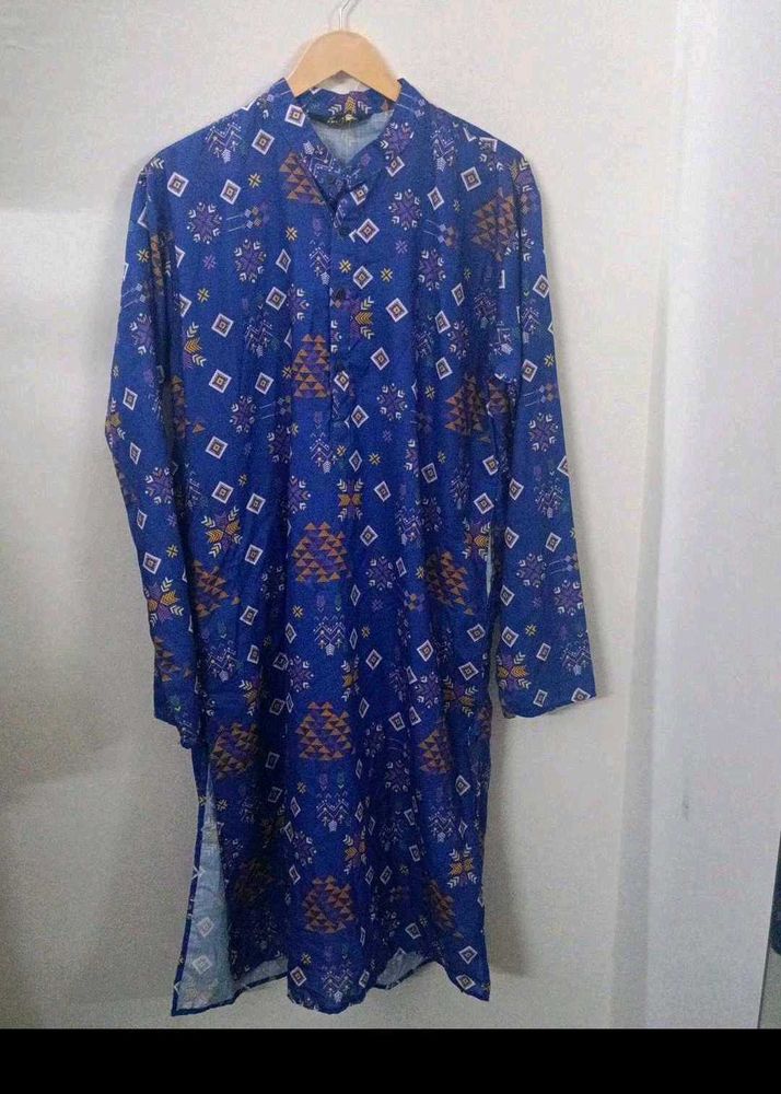 Mens Printed Kurta Pajama Set