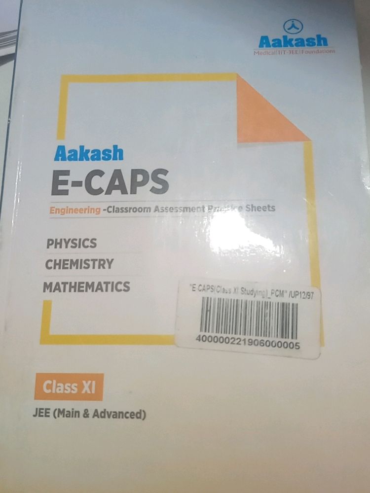 Aakash E-caps (Pcm) For Jee Main&amp;Advanced