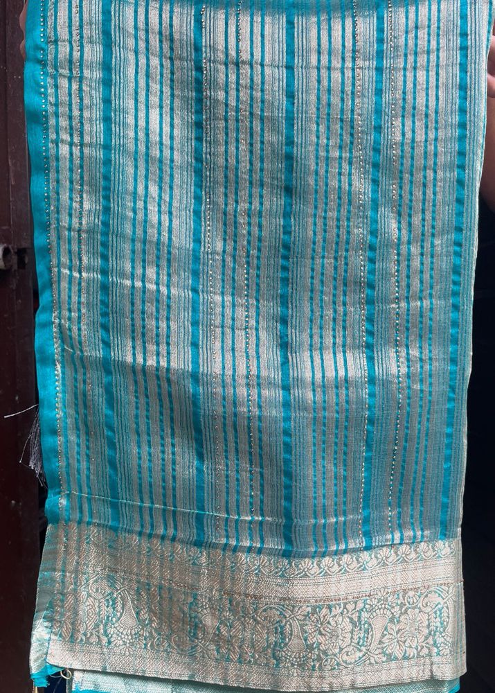 Old Organza Beautiful Partywear Saree