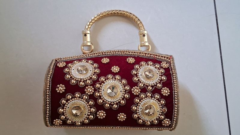 Diamond and Pearl work bridle handbag